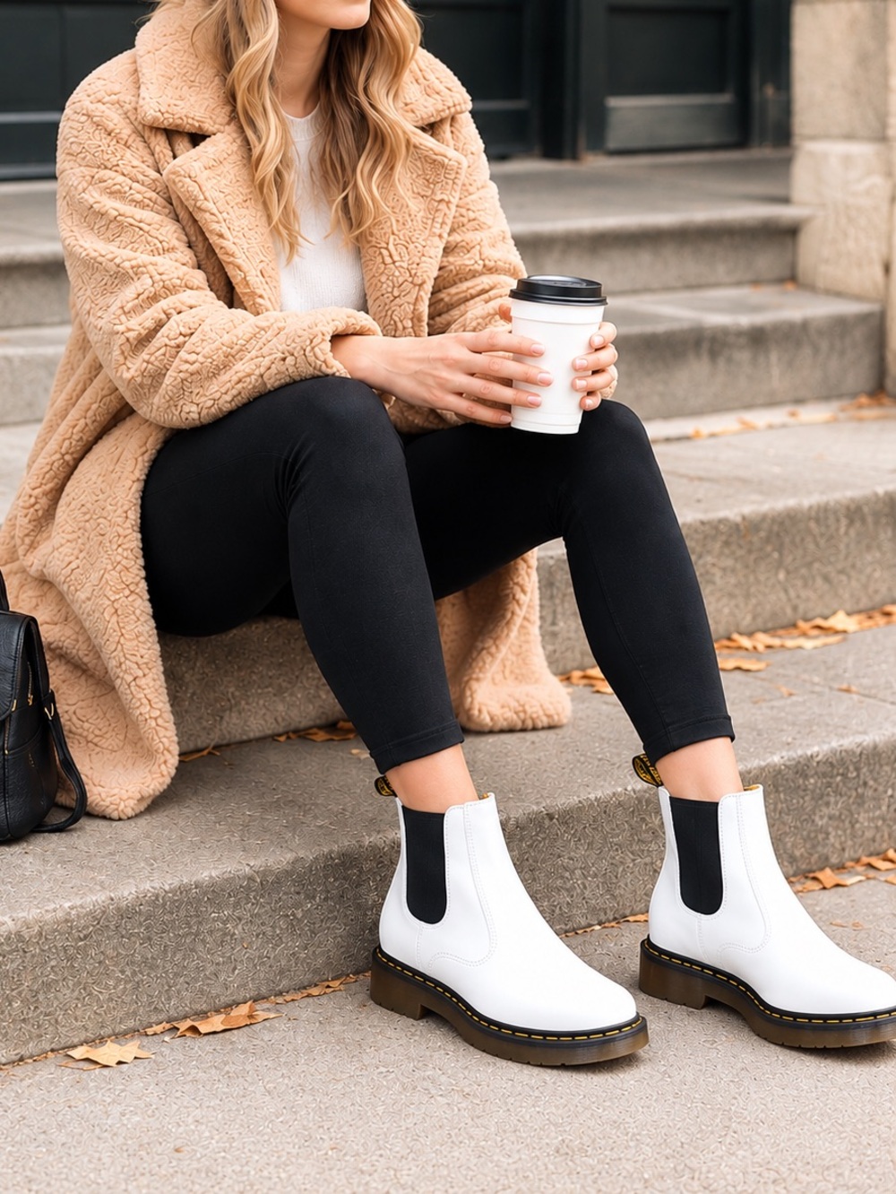Dr. Martens 2976 White Smooth Leather Chelsea Boots Women’s 7 Men’s 6 NWT